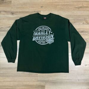 Harley Davidson 2XL Long Sleeve Bar & Shield Graphic Tee Black Oconomowoc WI